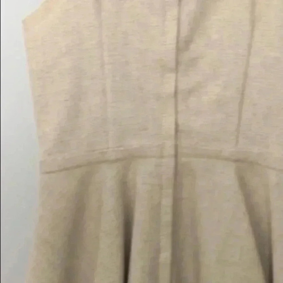 Banana Republic Linen Peplum Oatmeal Canvas Retro Y2K Granola Girl Dress Size 0 - Picture 4 of 5